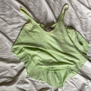 lime green crop top